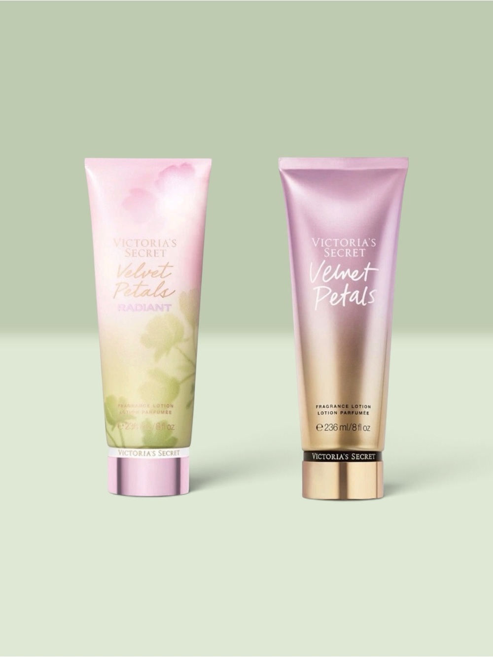 Victoria's Secret VELVET PETALS RADIANT + VELVET PETALS Fragrance Lotion~ 8 oz.
